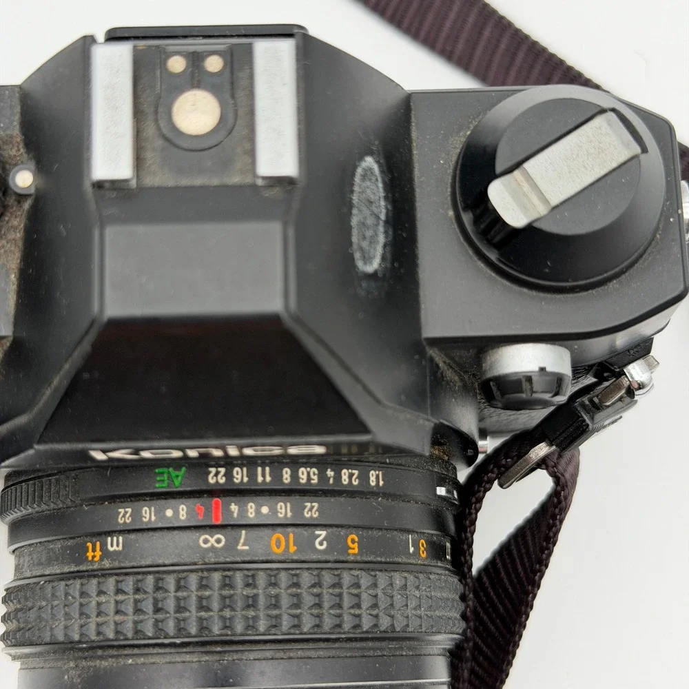 Konica FS-1 35mm SLR Film Camera with Hexanon AR 40mm f1.8 Lens & Hoya Filter